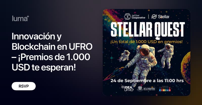 Innovación y Blockchain en UFRO – ¡Premios de 1.000 USD te esperan! · Luma